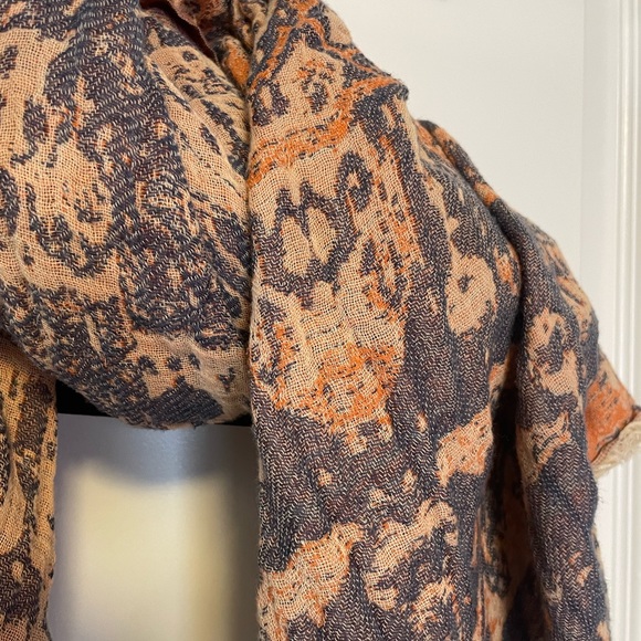 Zara Muted Pattern Scarf - Picture 3 of 7